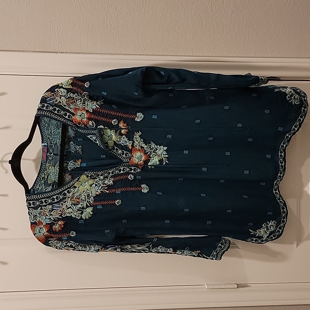 Johnny Was Embroidered Top